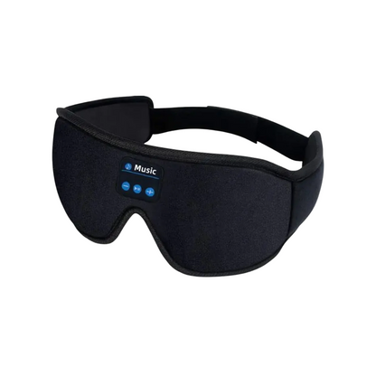 Black Bluetooth sleep mask with built-in speakers