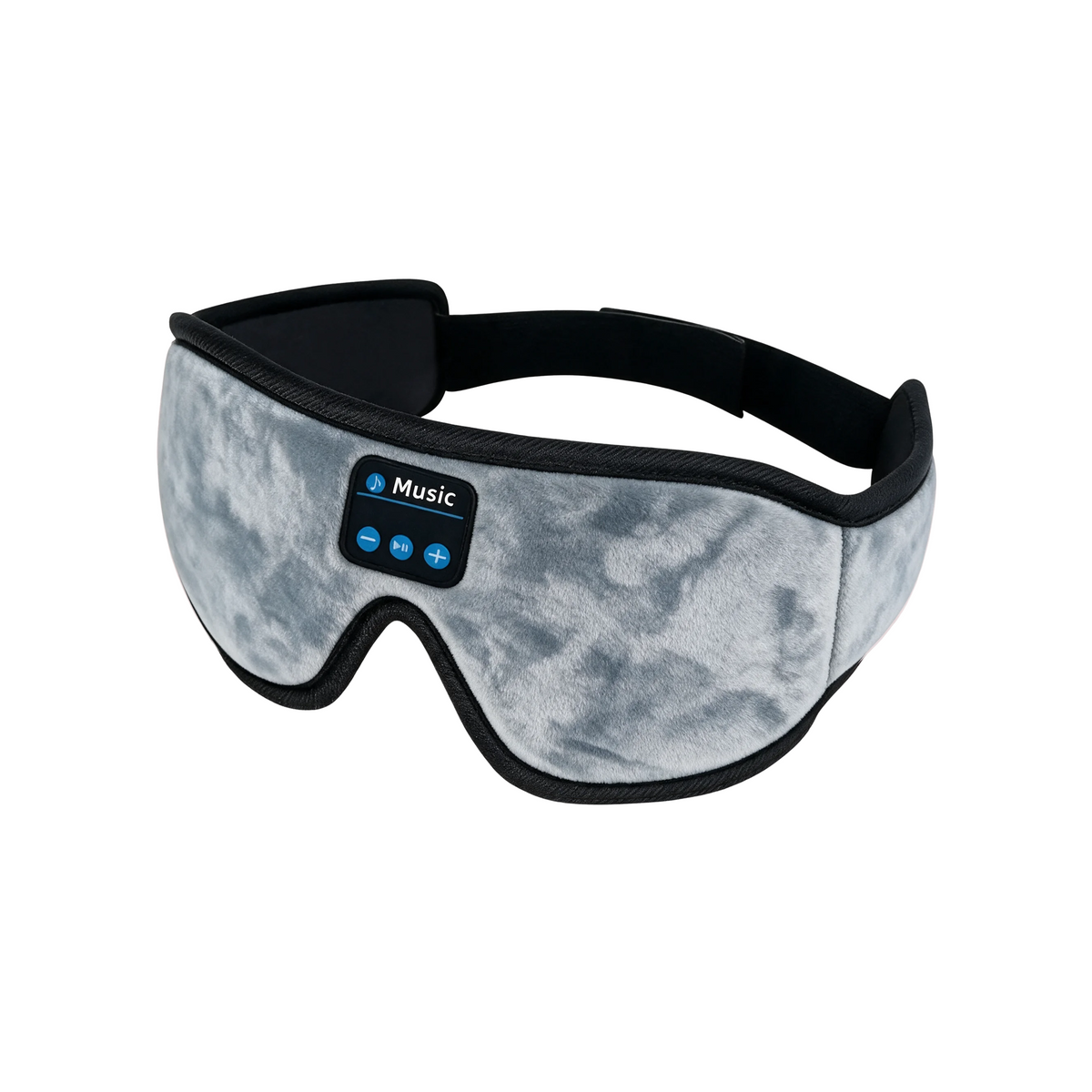 Grey Bluetooth sleep mask with built-in speakers