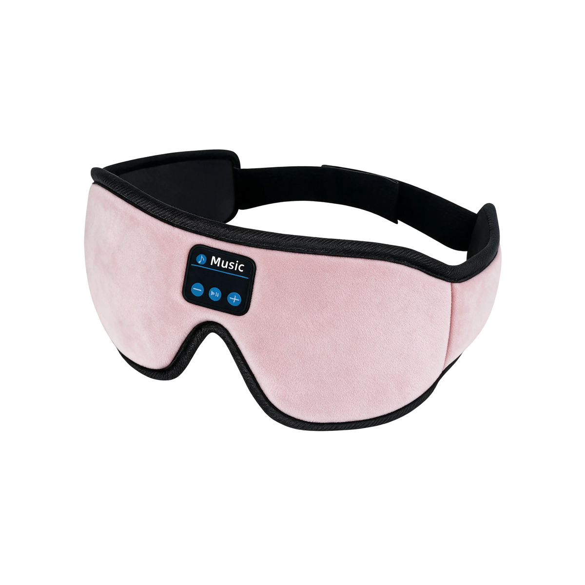 Pink Bluetooth sleep mask with built-in speakers
